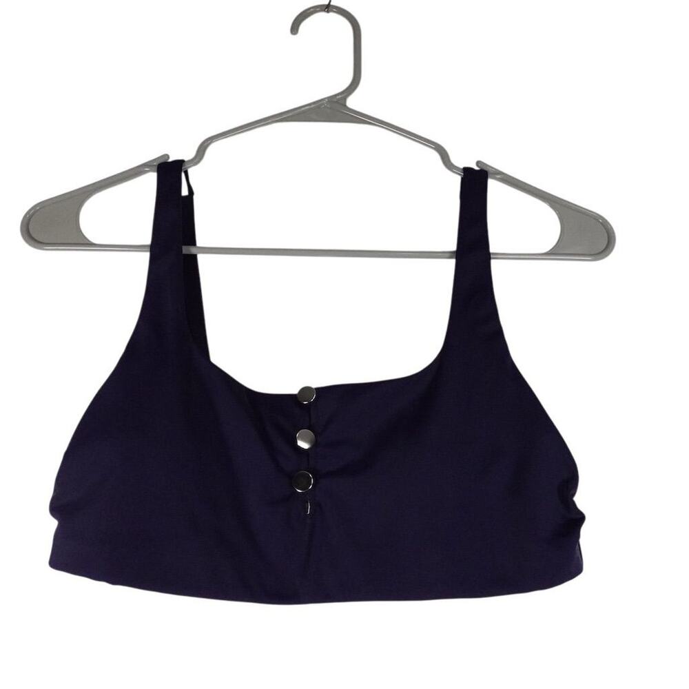 NWOT Sample Andie Women's Bikini Top Navy Blue Size Small Adjustable Straps Pads